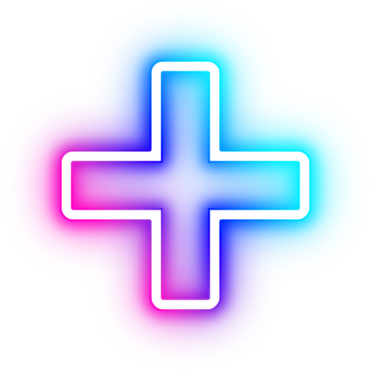 Gradient Neon Plus Sign